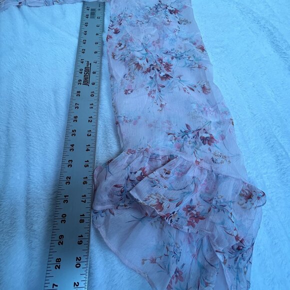 Sundance Womens Floral Muse Top Ruffle Long Sleeve Blouse Large Pink Multi NWOT - Picture 7 of 8